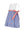 Scalloped Sundress W/ Side Bows- Royal Blue Check