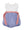 Scalloped Bubble W/ Side Bows- Royal Blue Check