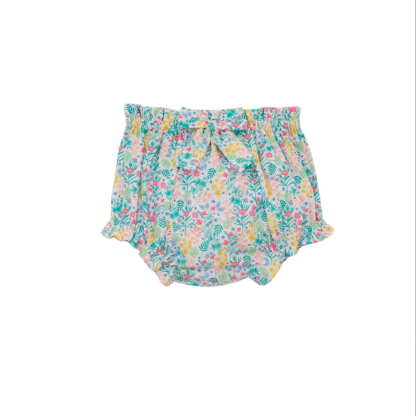 Aqua & Pink Floral Diaper Set