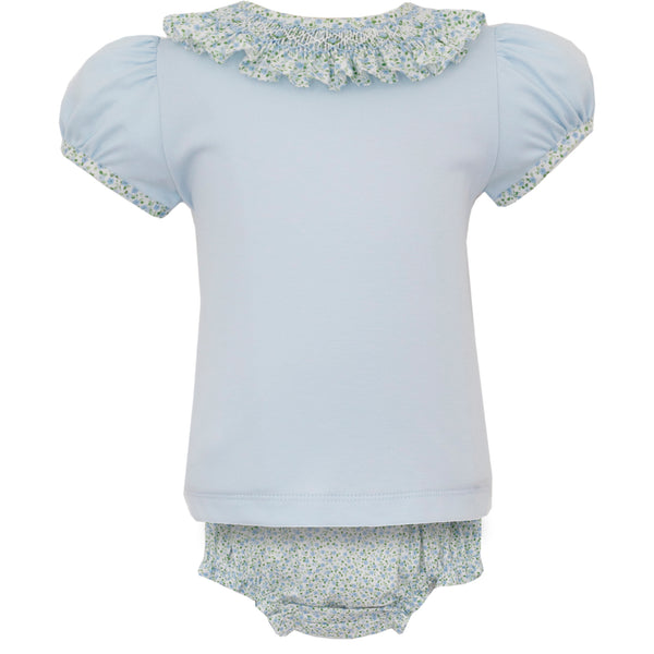 Lt. Blue Floral Bloomer Set