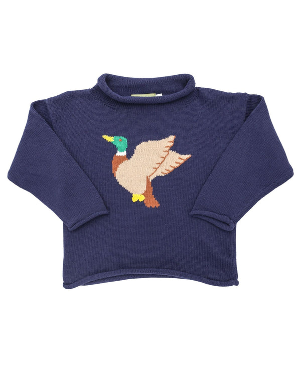 Flying Mallard Sweater- Dark Royal
