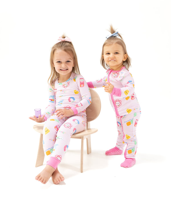 Future Scientist 2 Way Zipper Romper- Pink