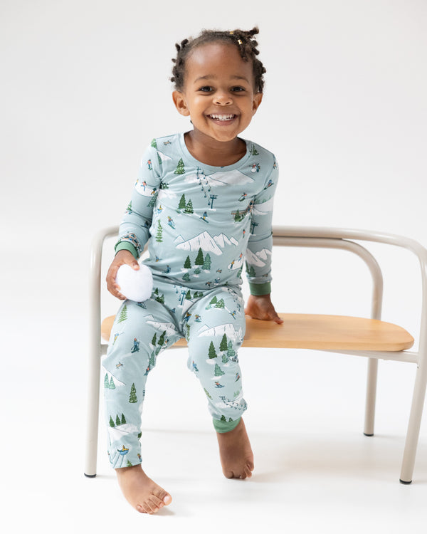 Winter Fun Skiers LS Loungewear Set