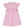 Pink Corduroy Dress W/ Pink Floral Collar & Side Bows