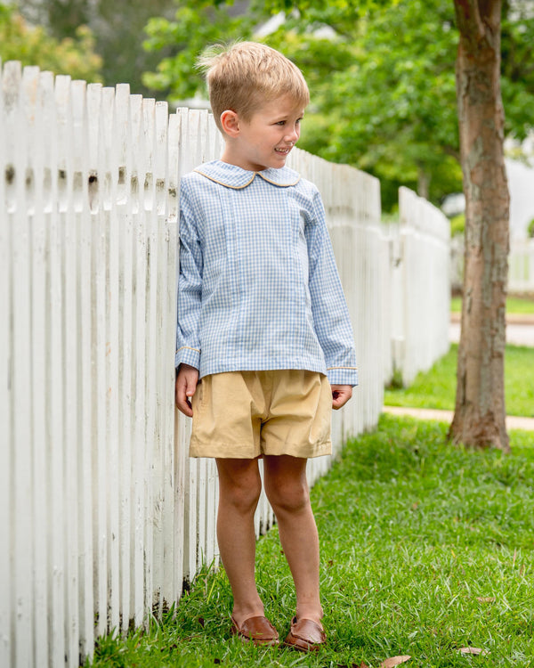 Timothy Tan & Blue Check Short Set