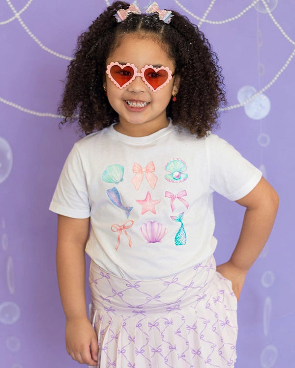 Lavender Bow Trellis Athletic Skort
