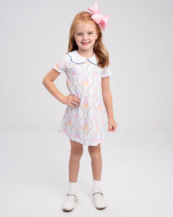 Presley Kait Pumpkin Trellis Dress