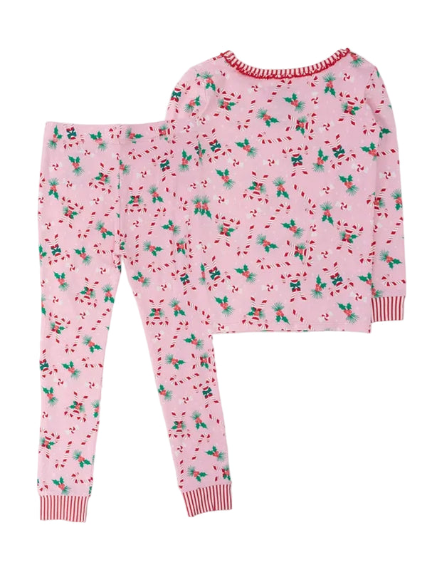 Holly Candy Canes LS Pajama Set