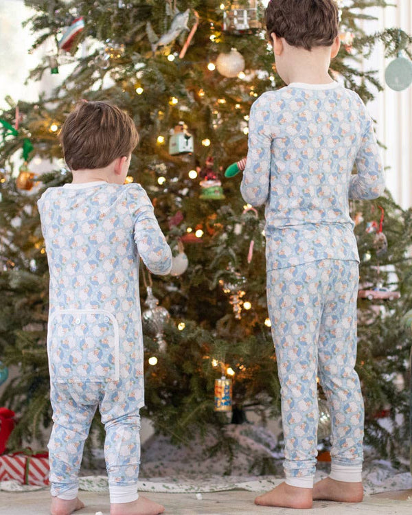 Holly Jolly Blue Bamboo Loungewear