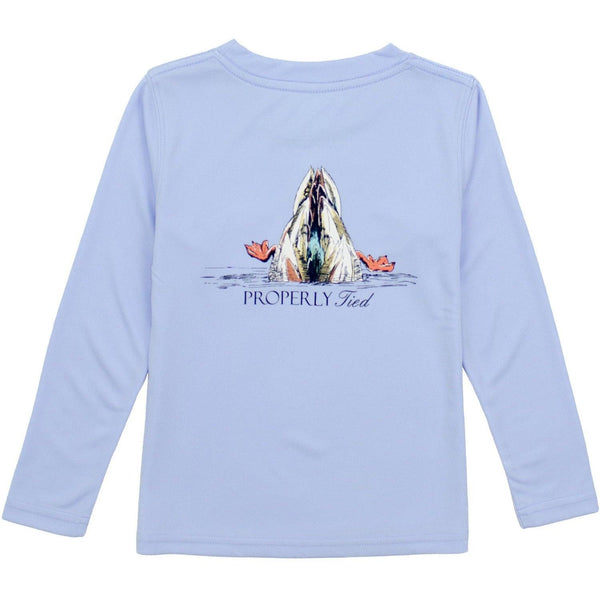 Performance Tee LS Diving Mallard- Light Blue