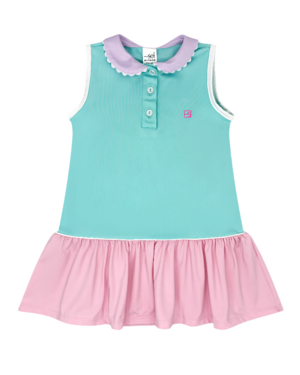 Darla Dress- Cool Mint, Cotton Candy Pink, Petal Purple
