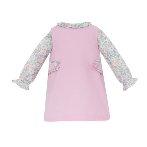 Pink Corduroy Jumper- Pink Liberty Floral