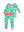 Ruffle Pajama Set Bamboo Viscose- Fairway Flamingo
