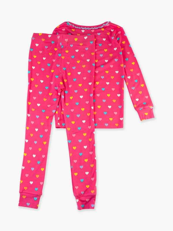 Ruffle Pajama Set- Colorful Hearts