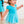 Princess Bow Twirl Romper- Teal Golden Princess