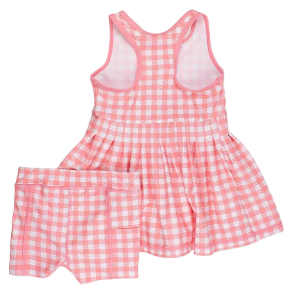 Active Dress & Bike Short Set- Bubblegum Pink Gingham