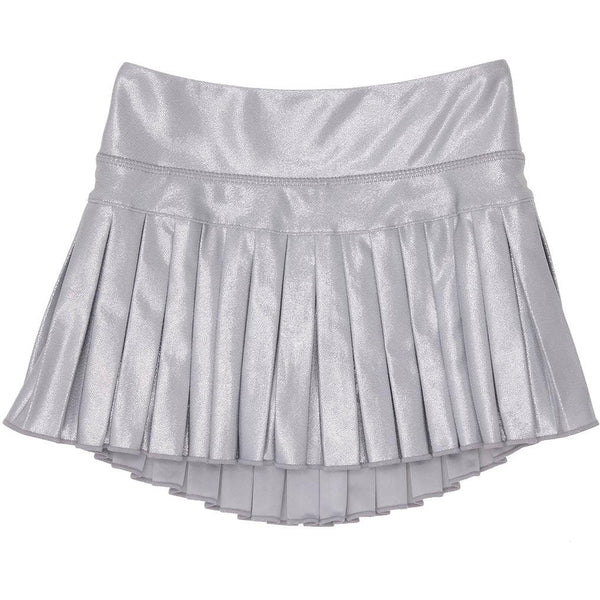 Mini Pleated Skort- Silver Shimmer