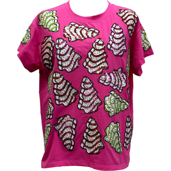 Pink Little Debbie Trees Tee- Women's
