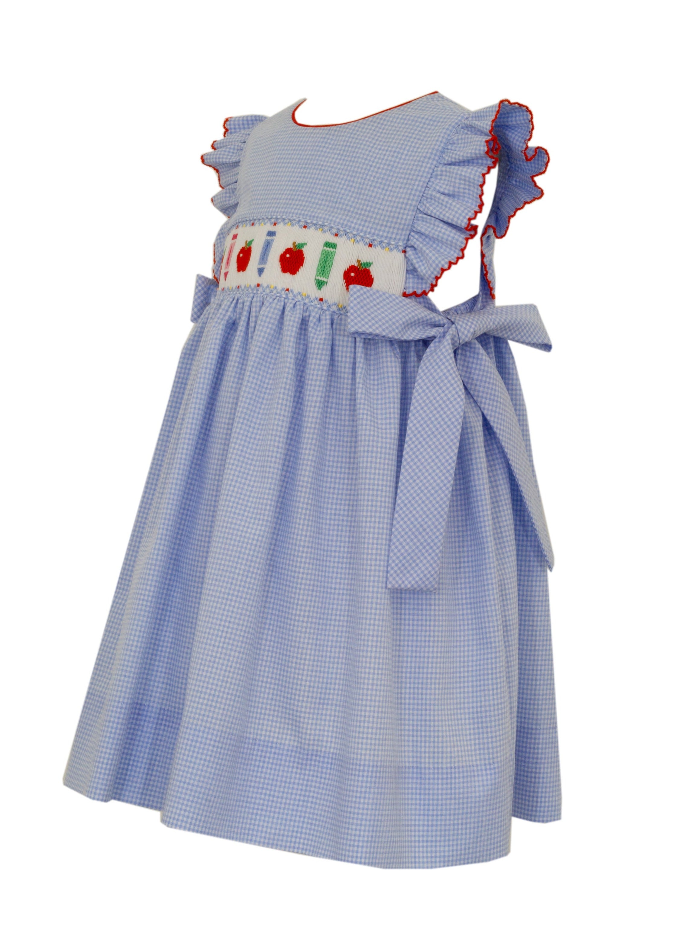 Navy gingham school dress outlet