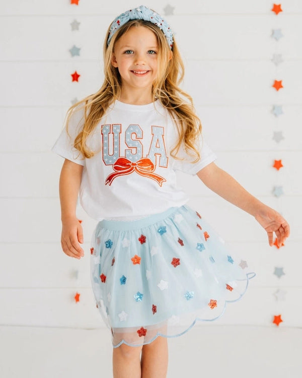 USA Stars Gemstone Headband