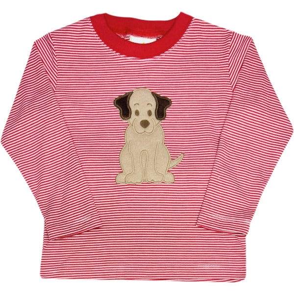 Labrador Harry's Knit Play Tee- Red Bitty
