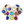Tan & Rainbow Scattered Smiley Face Top