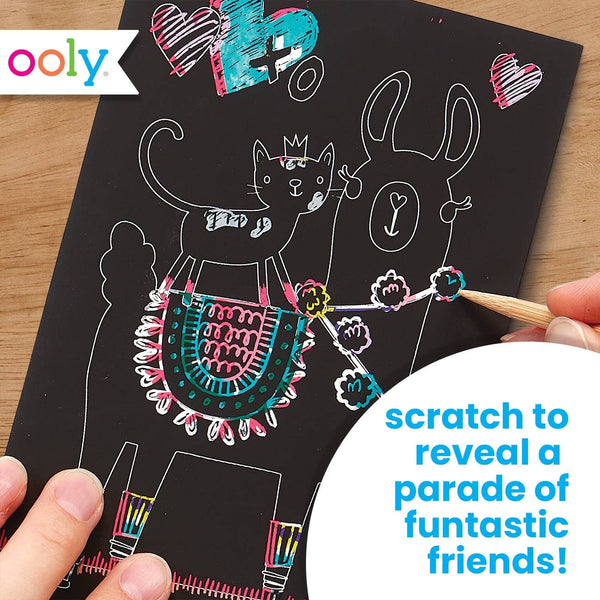 Scratch & Scribble Mini Scratch Art Kit- Funtastic Friends