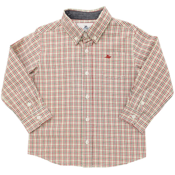 LS Dress Shirt- Mineral/Elm Green