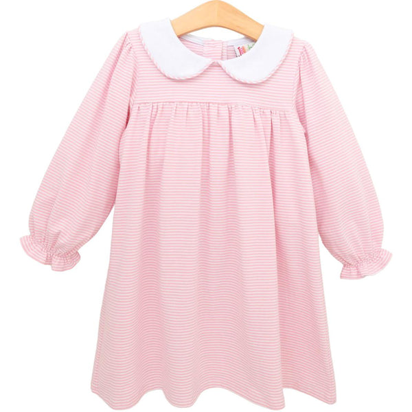 Lottie Dress- Light Pink Stripe
