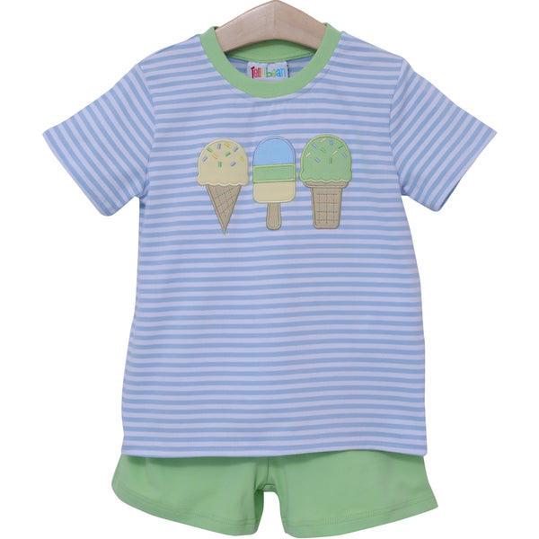 Ice Cream Applique Short Set