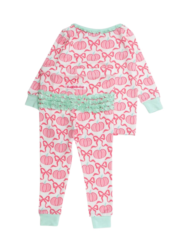 Pink Fairytale Pumpkins Ruffle Pajama Set