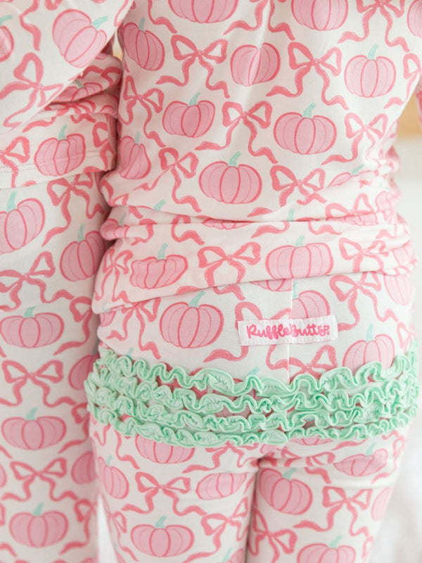 Pink Fairytale Pumpkins Ruffle Pajama Set
