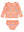 Coral Floral Skirted Flutter Rash Guard Bikini