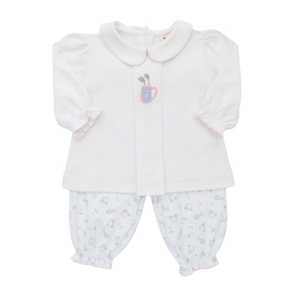 Crochet Golf Bag Ruffle Bloomer Pants Set