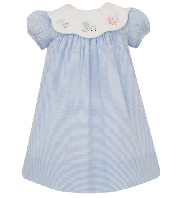 ABC Dress- Lt. Blue Gingham