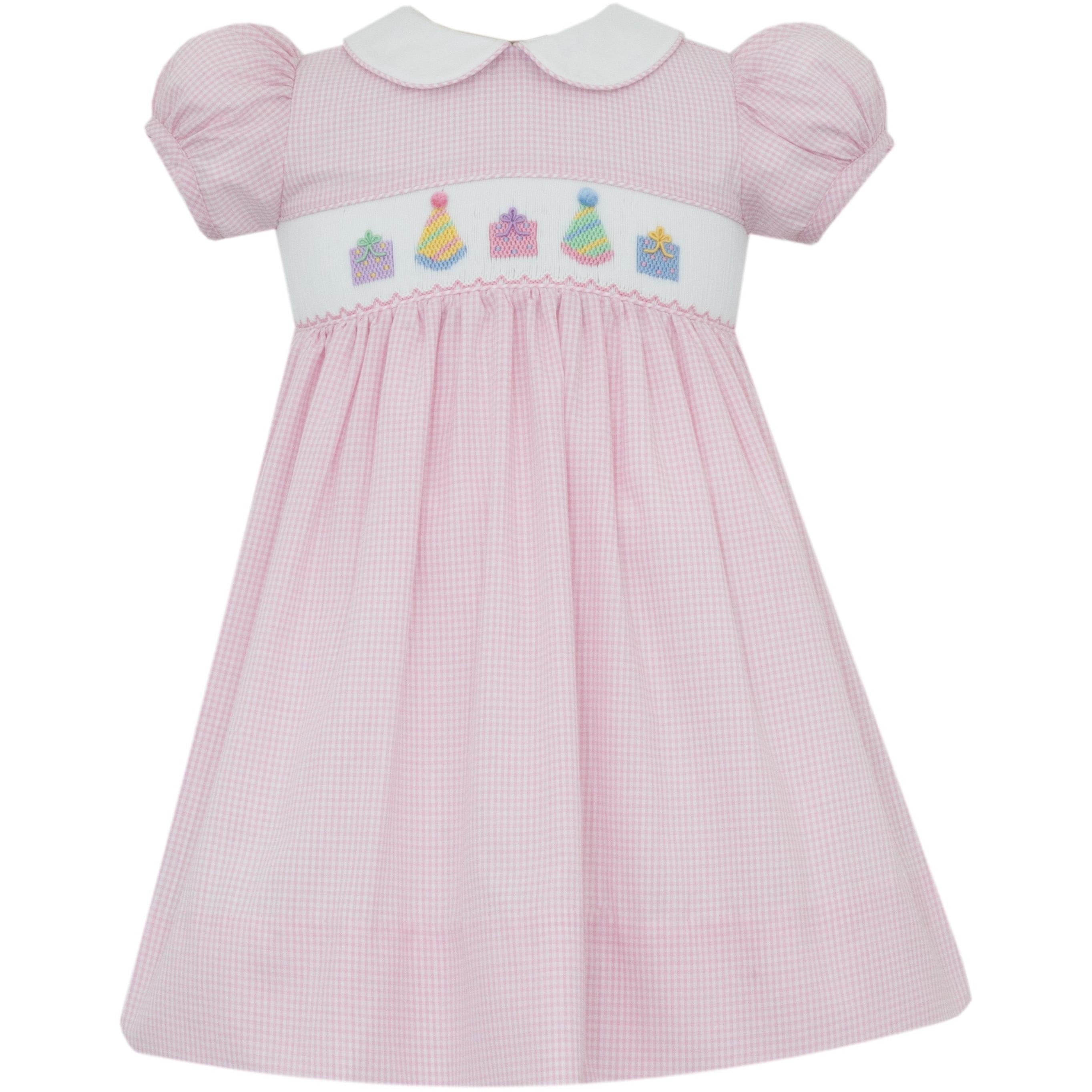 Birthday S/S Dress- Pink Gingham