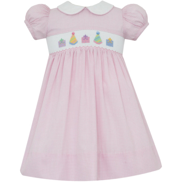 Birthday S/S Dress- Pink Gingham