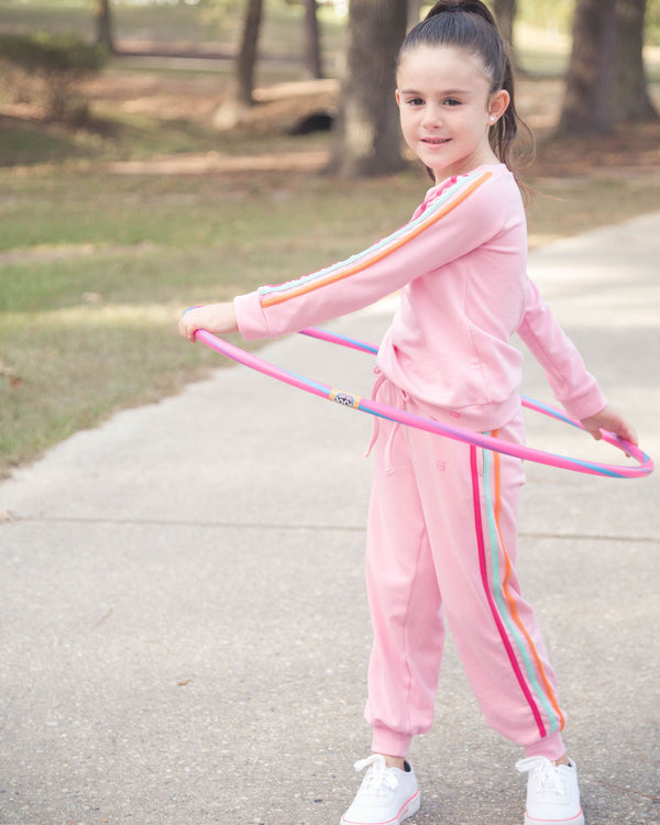 Savannah Jogger Set- Taffy Pink, Strawberry Pink