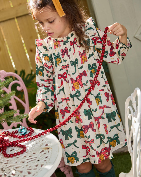 Jaipur Dress- Christmas Bows and Bells