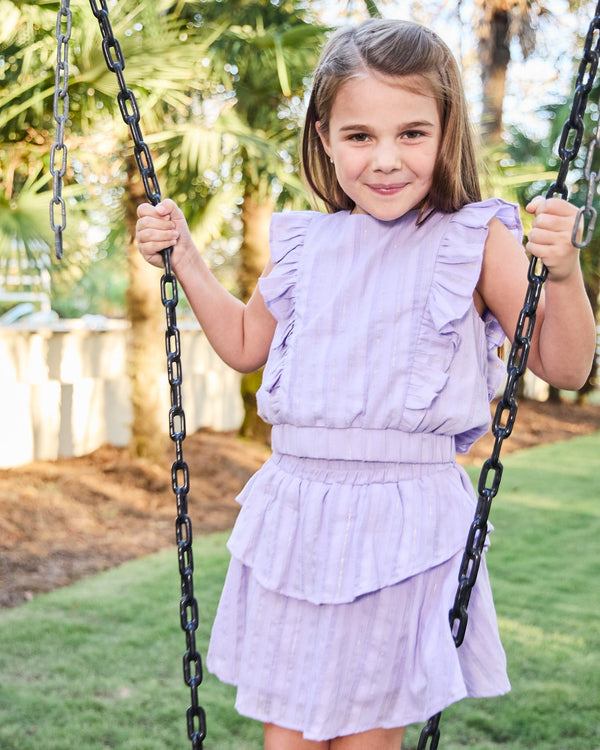 Rowan Top- Purple/Gold