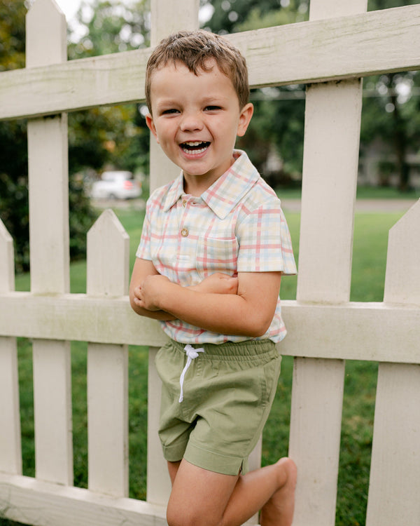 James Shorts- Sage Green Woven Twill