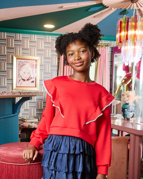 Livvy Sweatshirt- Red