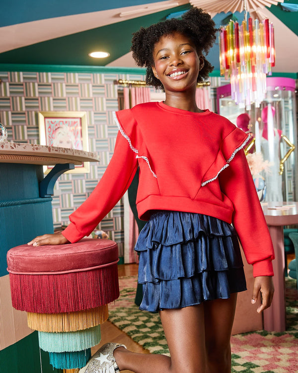 Livvy Sweatshirt- Red