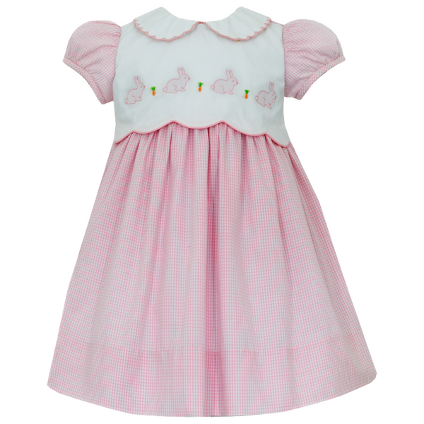 Bunny Dress- Light Pink Mini Gingham