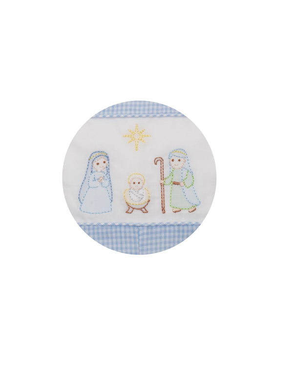 Nativity Jon Jon- Lt. Blue Gingham