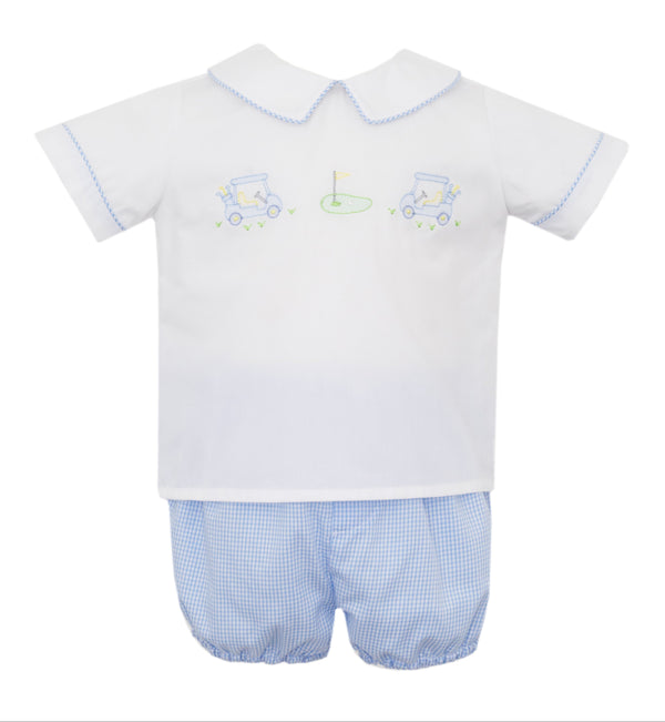 Golf Bloomer Set- Blue Check