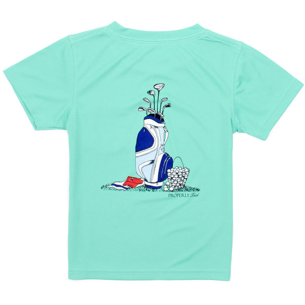 Performance Tee SS Golf Clubs- Soft Green