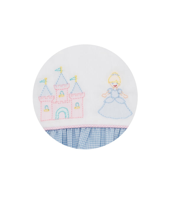 Princess Sundress W/ Straps- Lt. Blue Microcheck