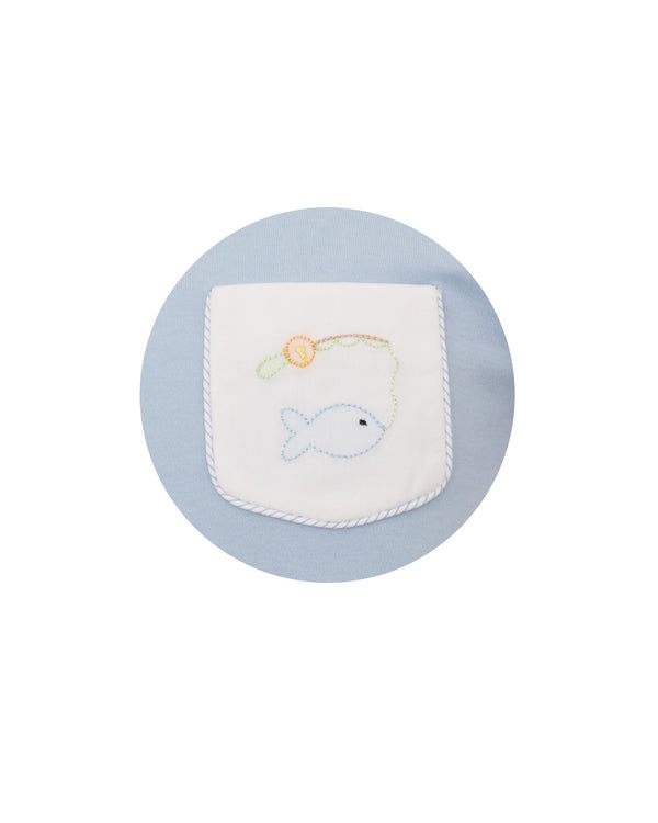 Fish Short Set- Lt. Blue
