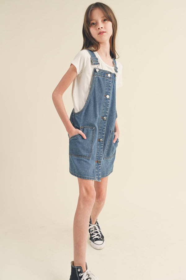 Overall Dress- Denim